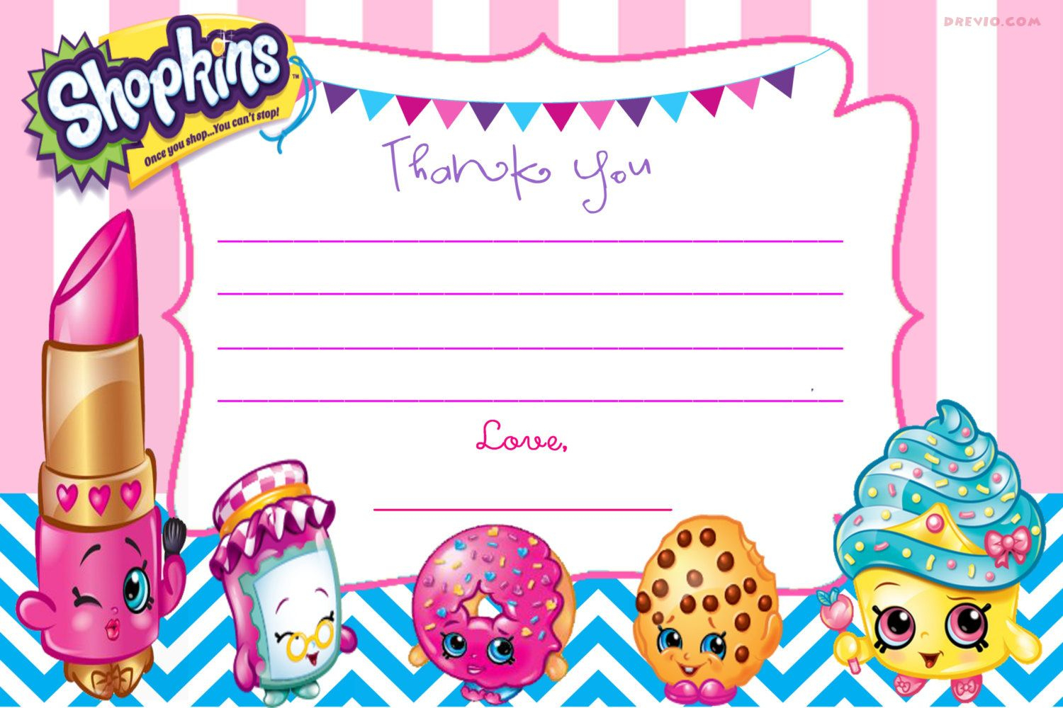 Updated - Free Printable Shopkins Birthday Invitation | Free - Free Printable Shopkins Birthday Invitations