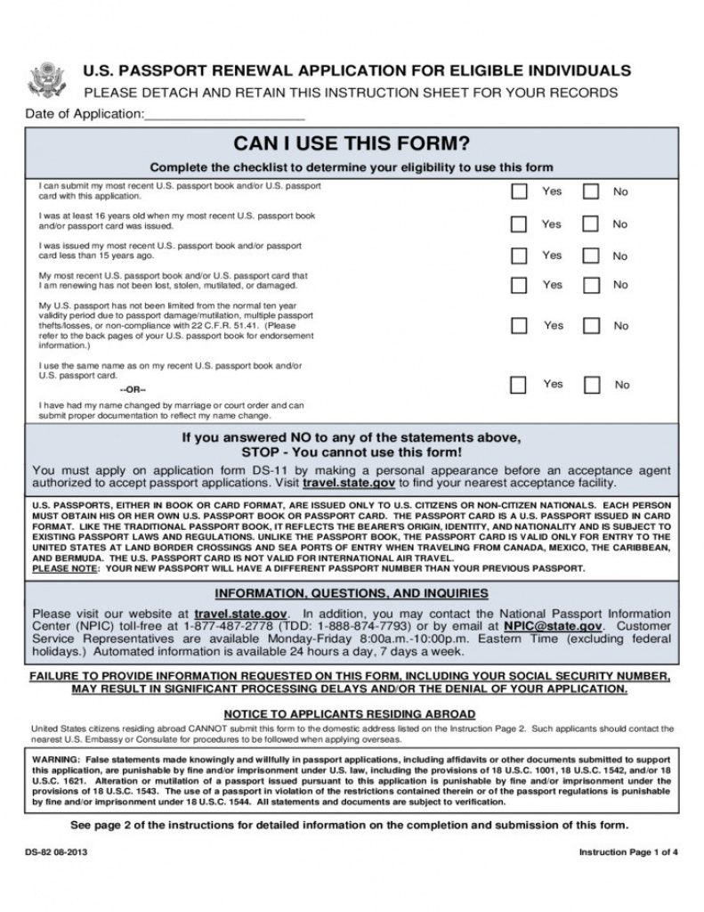 Us Passport Form Ds 11 21 Inspirational Ds 82 Printable Form Great - Free Printable Ds 11