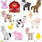 Vector Collection Of Cute Cartoon Farm Animals   Download From Over   Free Printable Farm Animal Cutouts