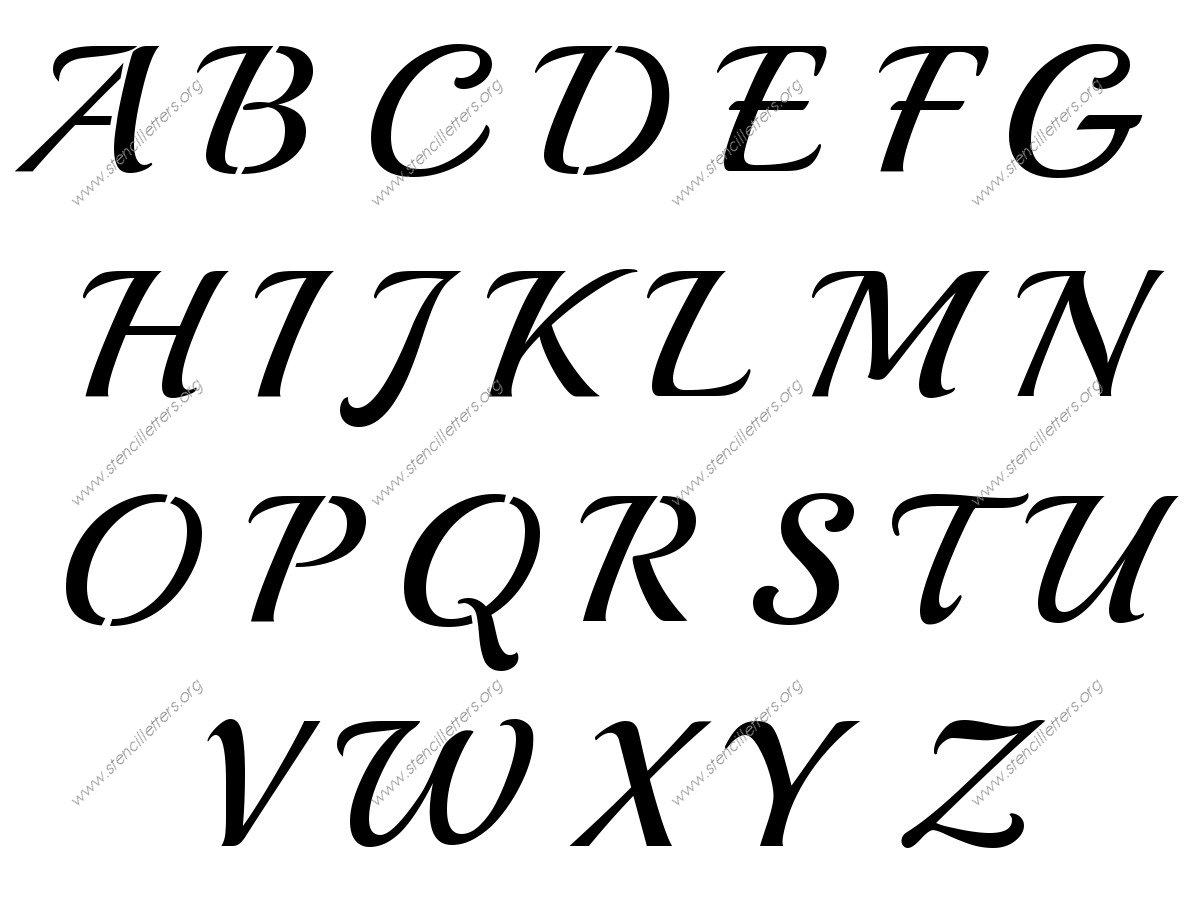 Vintage Calligraphy Uppercase &amp;amp; Lowercase Letter Stencils A-Z 1/4 To - Free Printable 12 Inch Letter Stencils