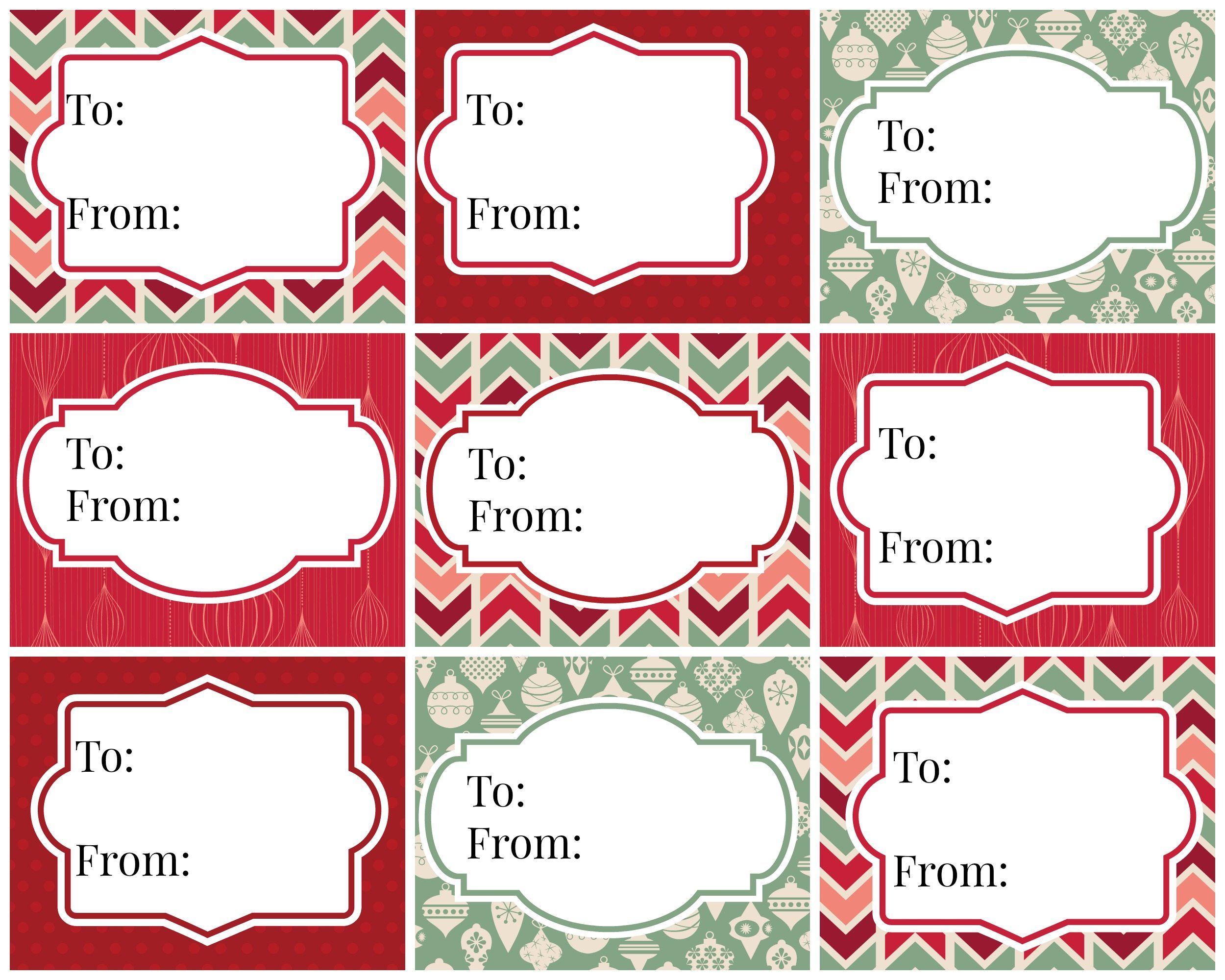 Vintage Christmas Gift Tags - Free Printables | Refresh Restyle - Free Printable Vintage Christmas Tags For Gifts