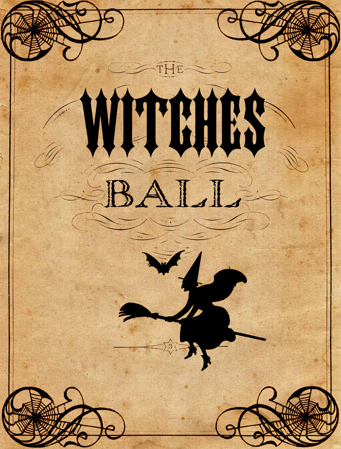 Vintage Halloween Printable - The Witches Ball - The Graphics Fairy - Free Printable Vintage Halloween Images