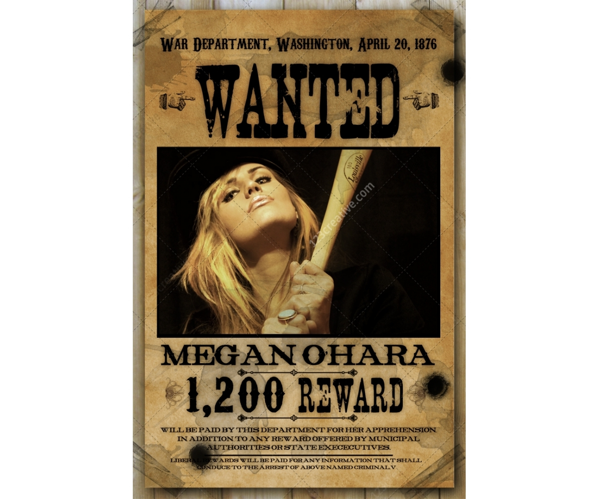 Wanted Poster Template - Buy Woman Wanted Poster, Wild West, Western - Free Printable Wanted Poster Old West