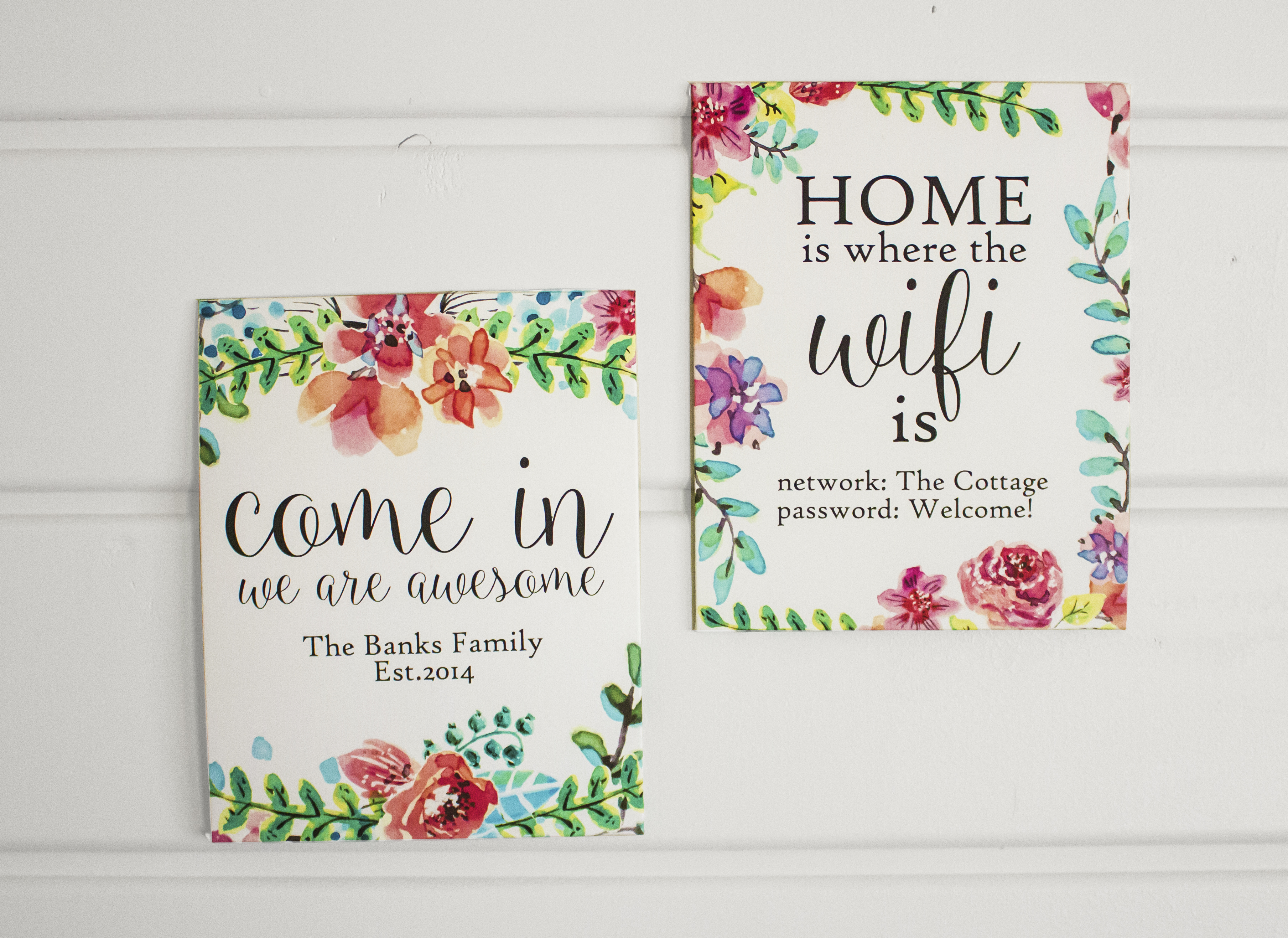 Watercolor Custom Wall Art Free Printable - Nufun Activities - Free Printable Custom Signs