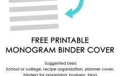 Free Printable Monogram Binder Covers