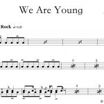 We Are Young – Fun – Drum Sheet Music – Onlinedrummer   Free Printable Drum Sheet Music