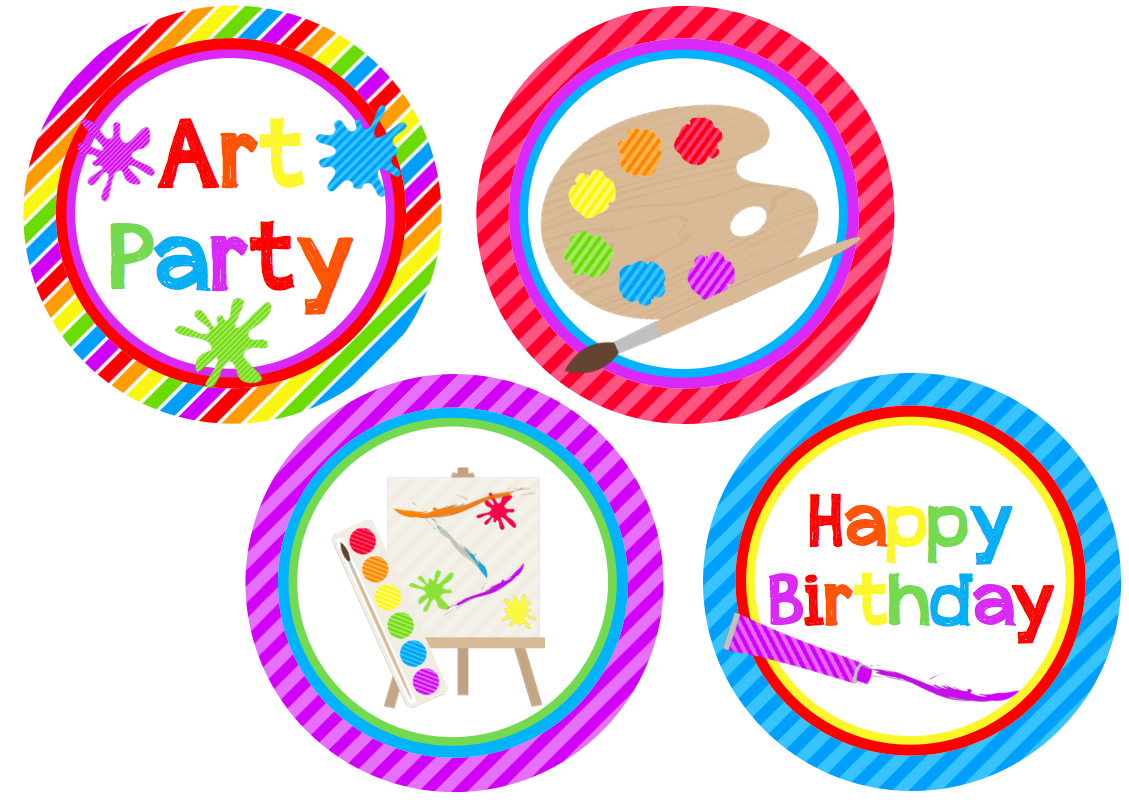 We Heart Parties: Free Printables Art Party Free Printables - Free Printable Party Circles