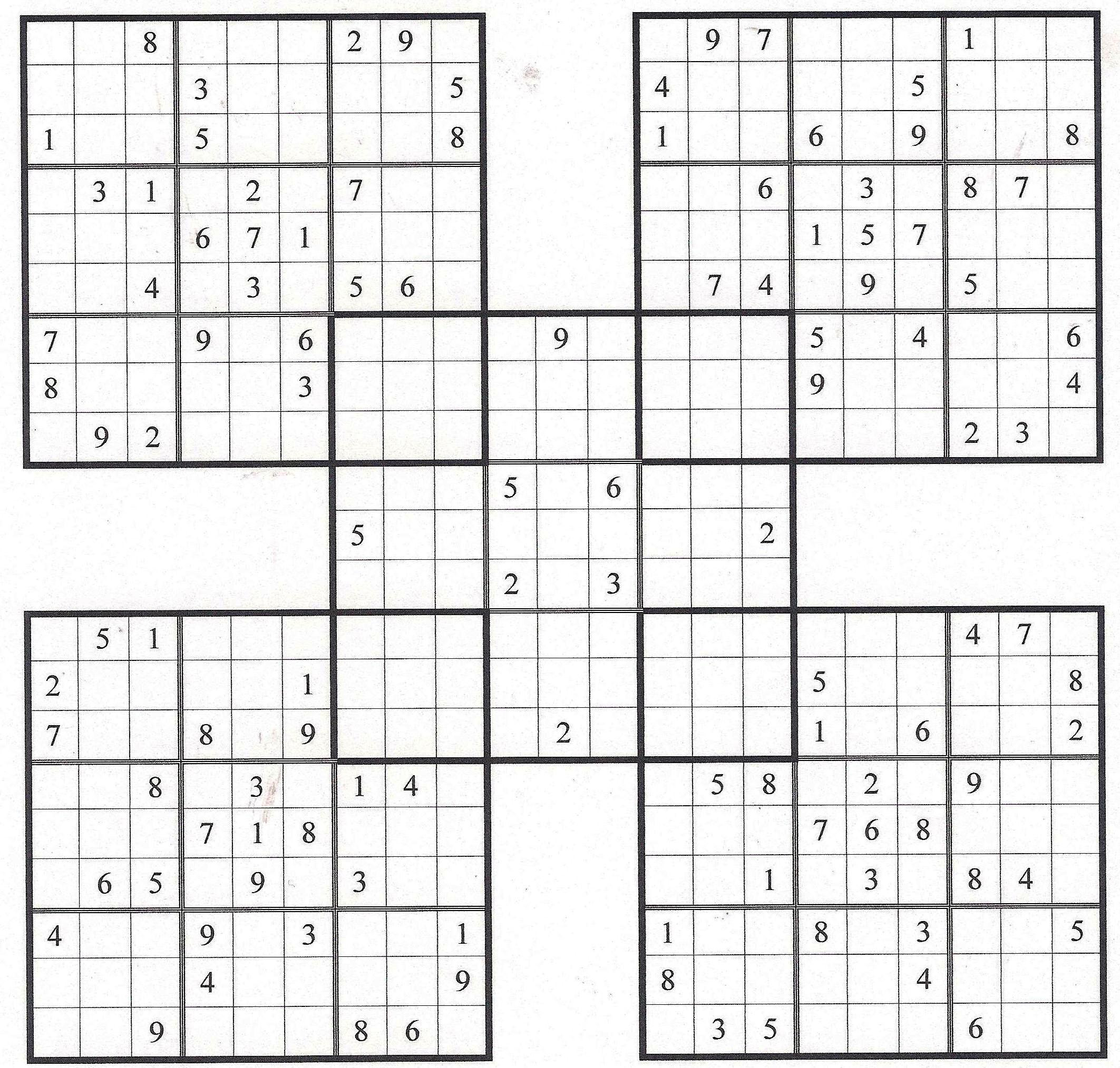 Web Sudoku - Ecosia - Free Printable Samurai Sudoku