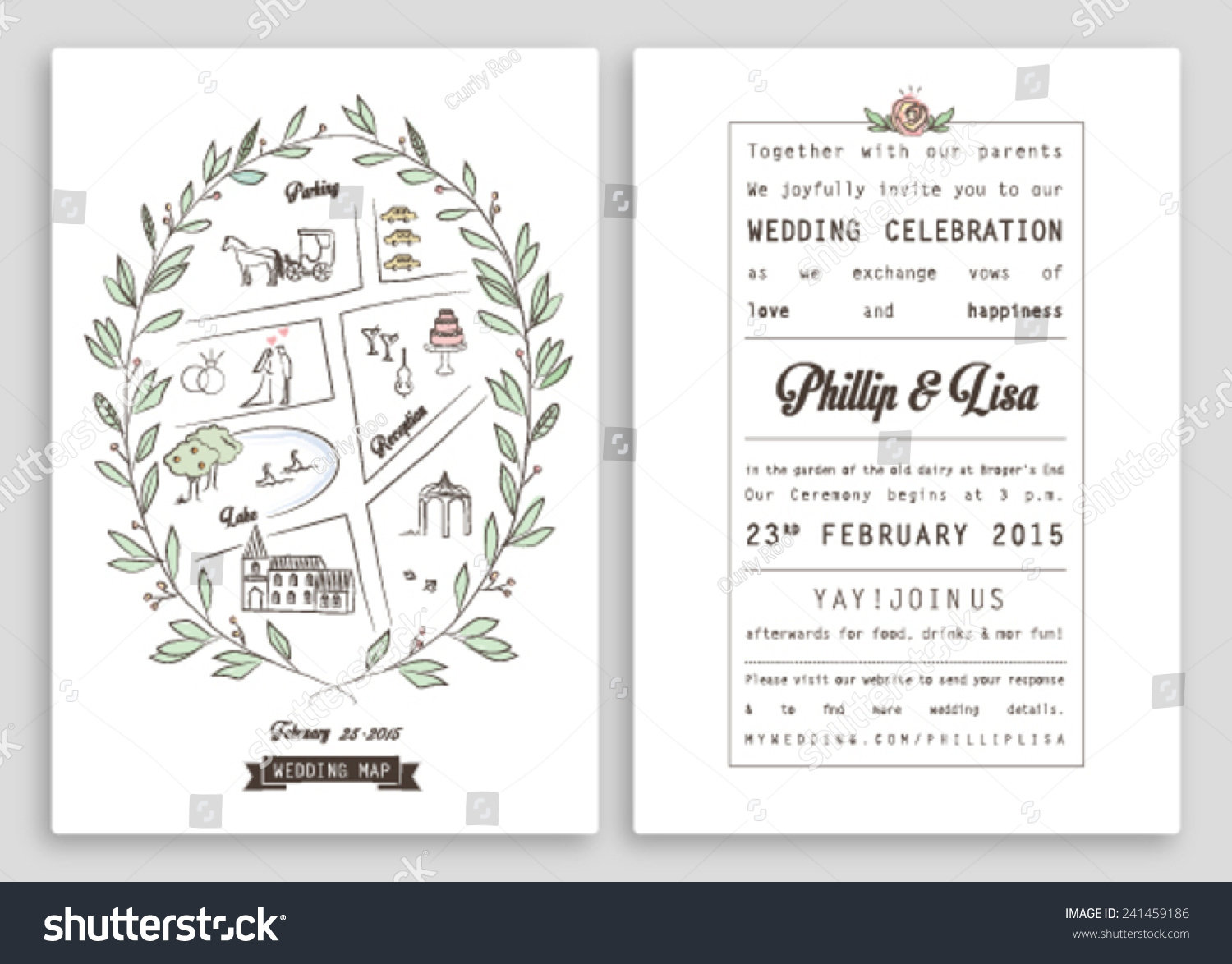 Wedding Invitation Template Map Royal Invitation Stock Vector - Free Printable Wedding Maps