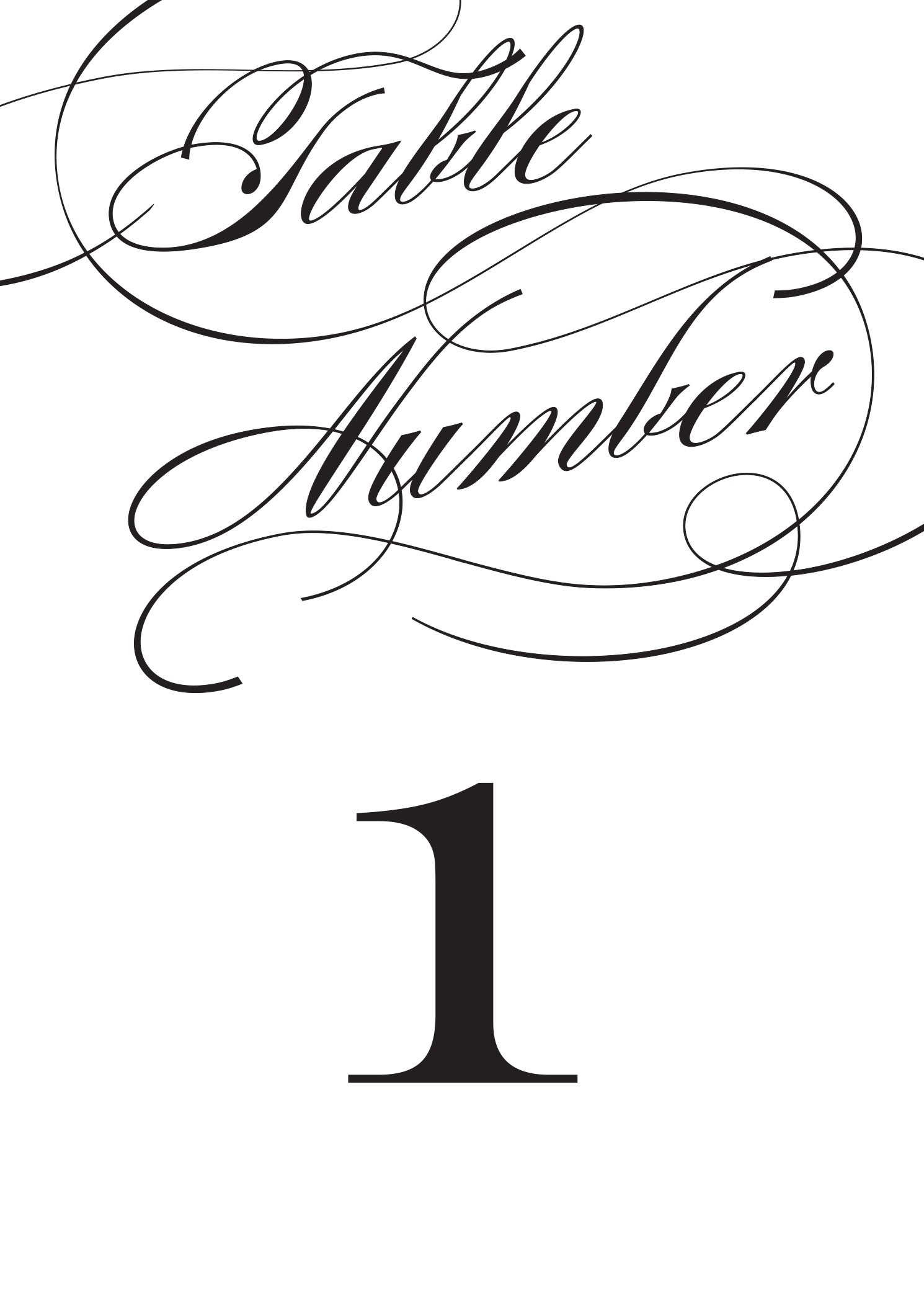 Wedding Table Numbers | Printable Pdfbasic Invite - Free Printable Table Numbers 1 30