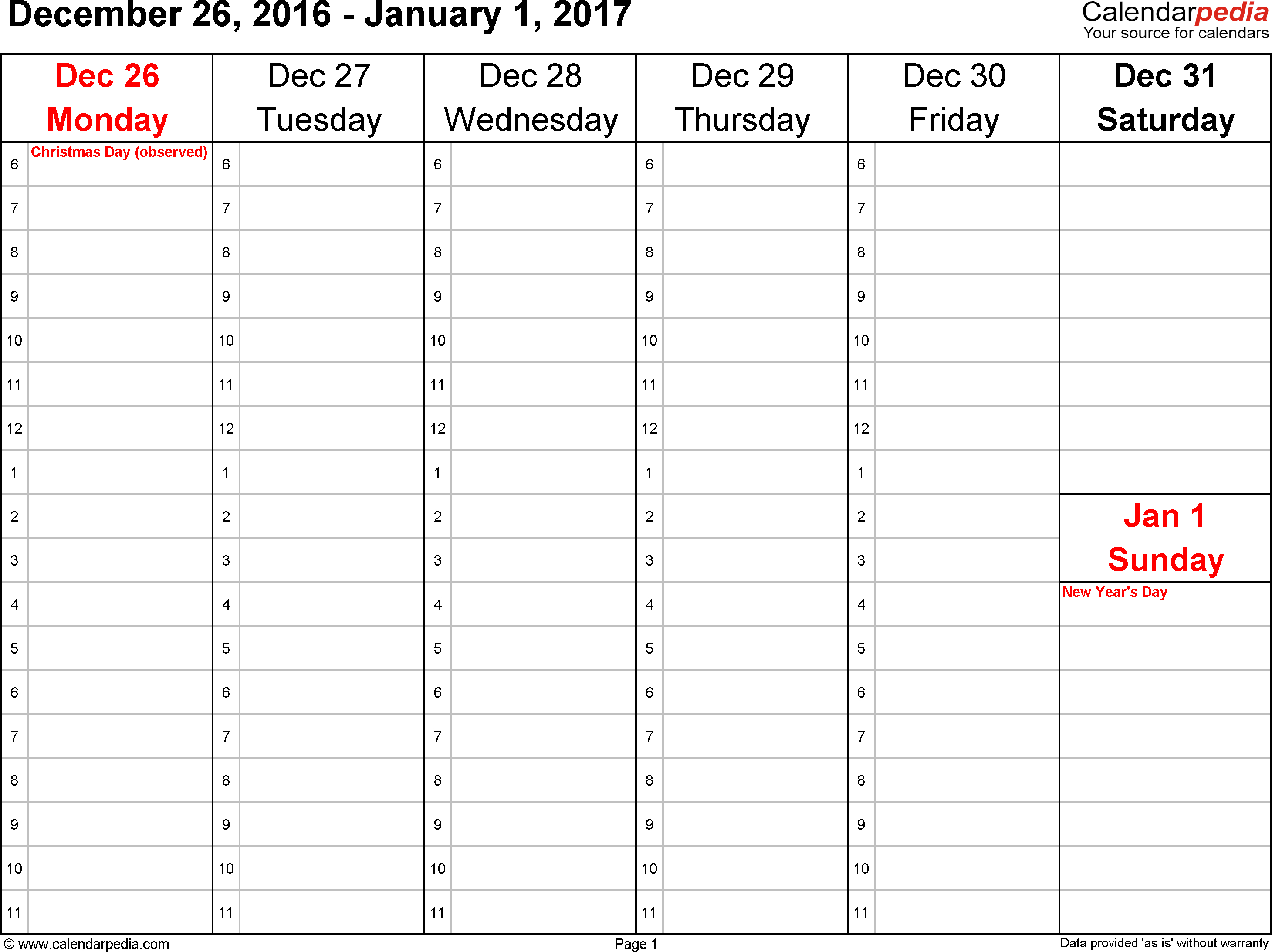Weekly Calendar 2017 For Word - 12 Free Printable Templates - Free Printable Weekly Planner 2017