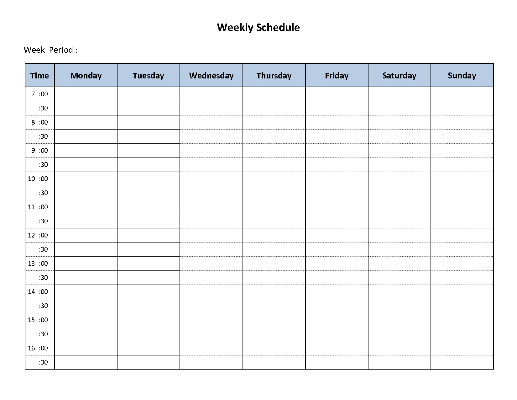 Weekly Hourly Planner E Word Beautiful Schedule Pdf Blank Calendar - Free Printable Blank Weekly Schedule