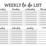 Weekly To Do List Printable Checklist Template – Paper Trail Design   Weekly To Do List Free Printable