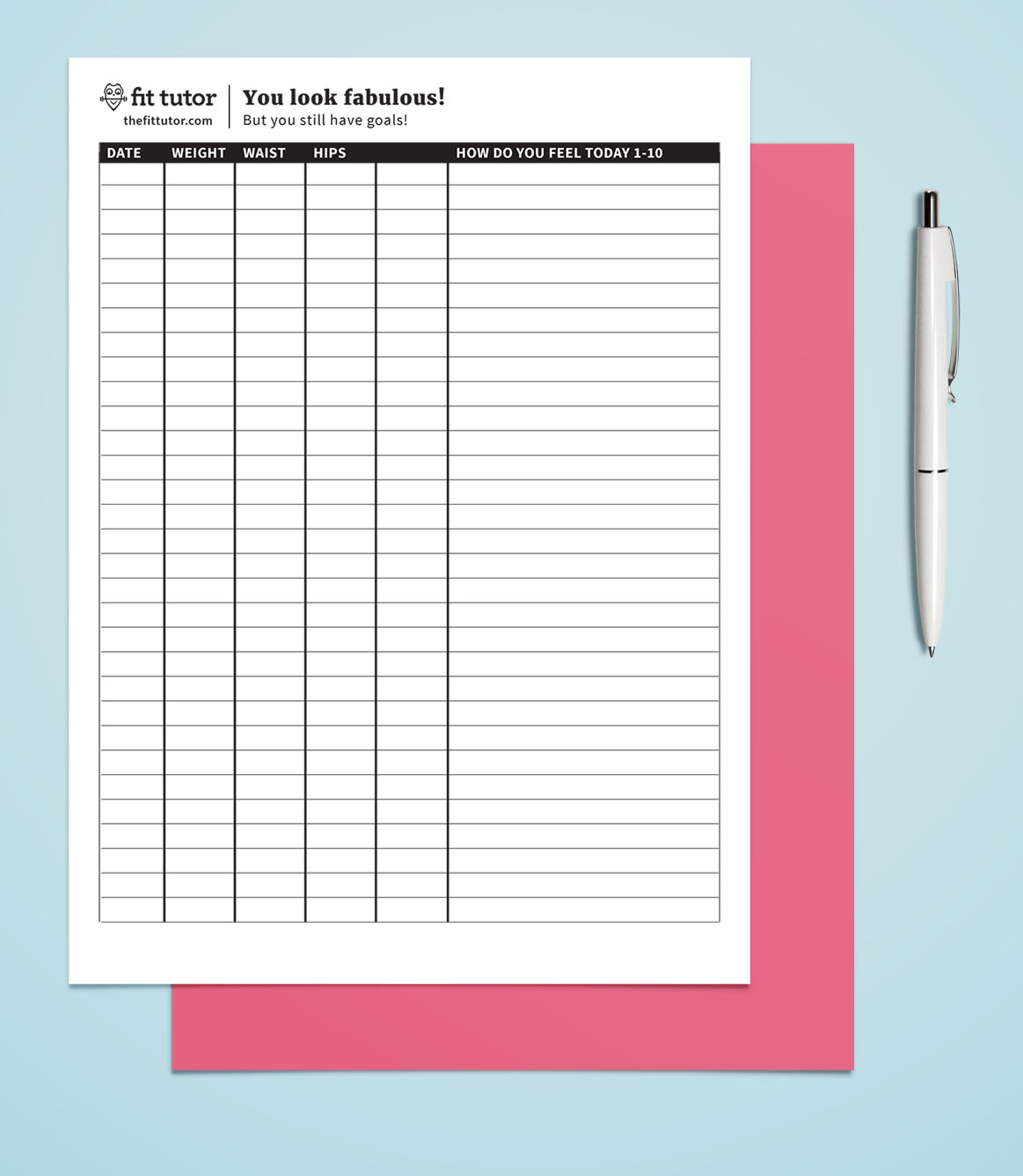 Weight Loss Chart - Free Printable - Reach Your Weight Loss Goals - Printable Weight Loss Charts Free