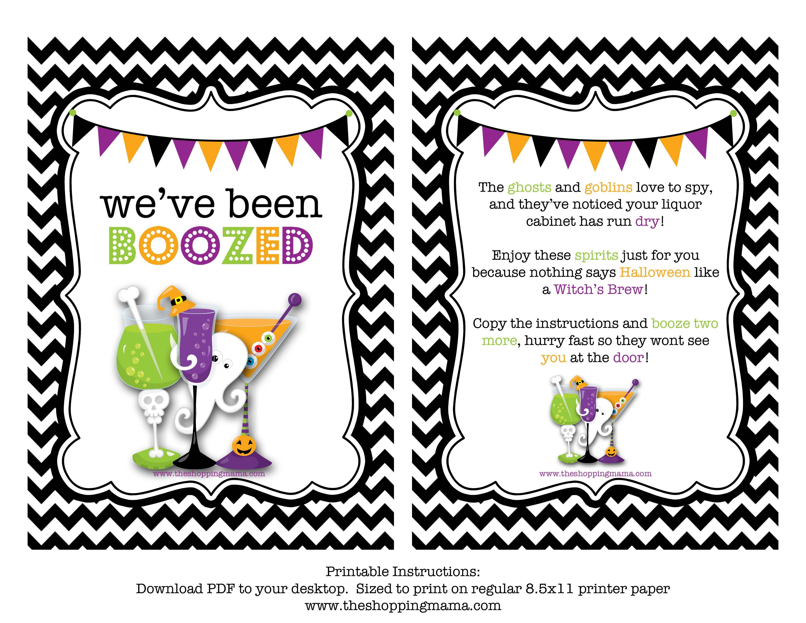 We&amp;#039;ve Been Boozed! {Free Printable} | Miscellaneous | Pinterest - You Ve Been Boozed Free Printable