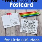 We've Missed You" Primary Postcard Printable:free Printable   Free Printable Sud