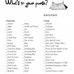 What's In Your Purse Gamei Think This Would Be A Fun, No Pressure   Free Printable Baby Shower Games What&#039;s In Your Purse