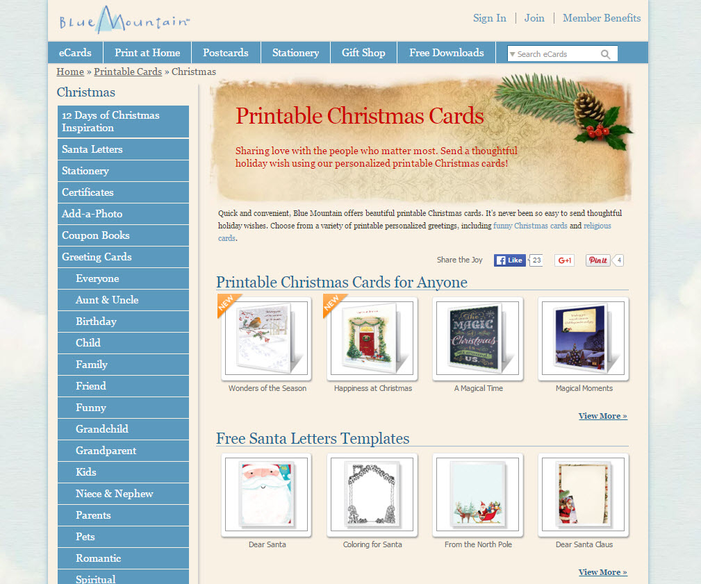 Where To Find Free Printable Christmas Card Templates – Printer - Blue Mountain Cards Free Printable