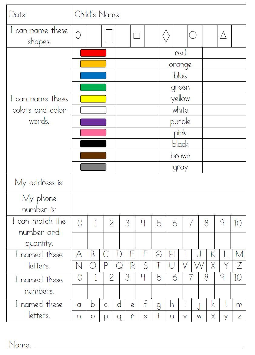 Wild &amp;amp; Fun In Pre-K: Assessment- Great Data Collection Sheets But I - Free Printable Pre K Assessment Forms