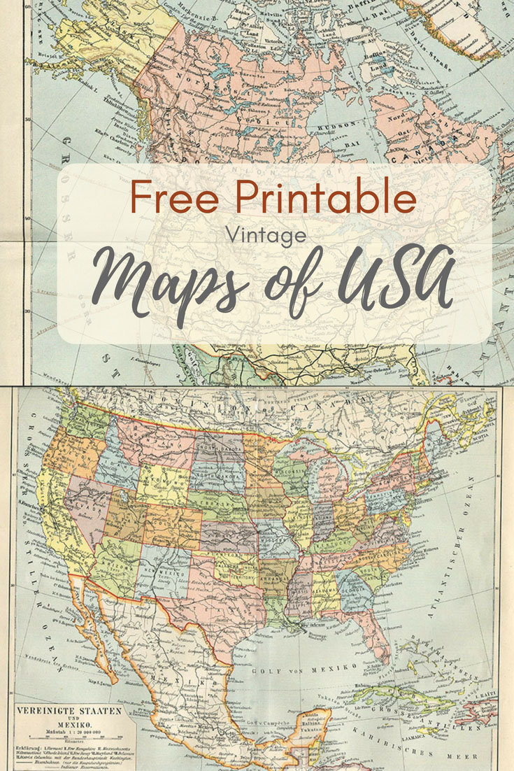 Wonderful Free Printable Vintage Maps To Download - Pillar Box Blue - Free Printable Vintage Pictures
