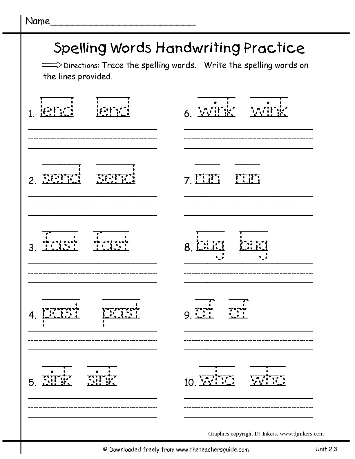 Wonders First Grade Unit Two Week Three Printouts - Free Printable Worksheets For 1St Grade Language Arts