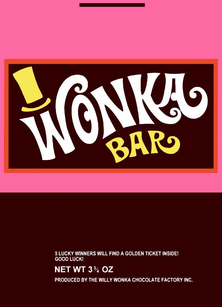 Wonka Wrapper | Willy Wonka - Free Printable Wonka Bar Wrapper Template