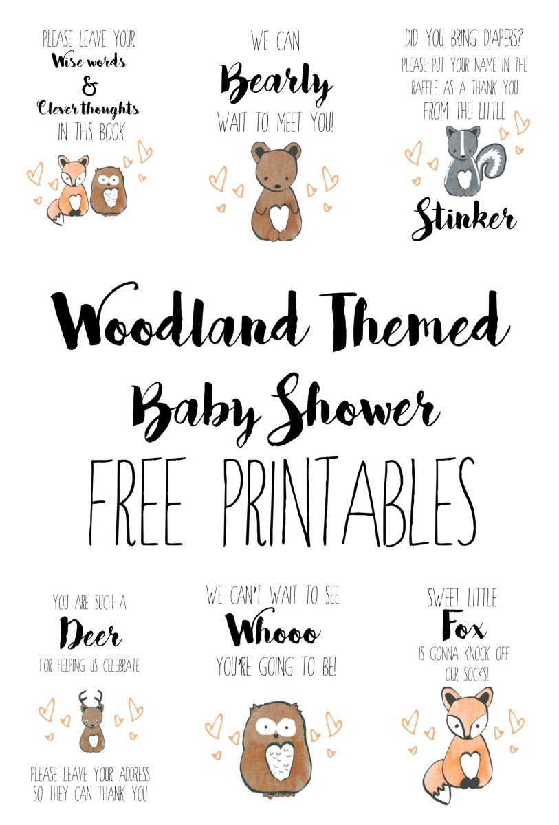 Woodland Baby Shower Free Printables | Baby Showers - Baby Invitations Printable Free