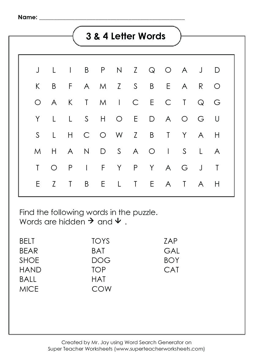 Word Puzzles Generator Educational Puzzle Word Search Puzzles Maker - Free Printable Make Your Own Word Search