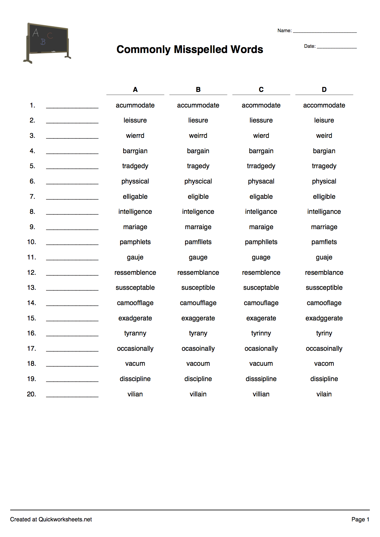 Word Scramble, Wordsearch, Crossword, Matching Pairs And Other - Free Printable Spelling Worksheet Generator