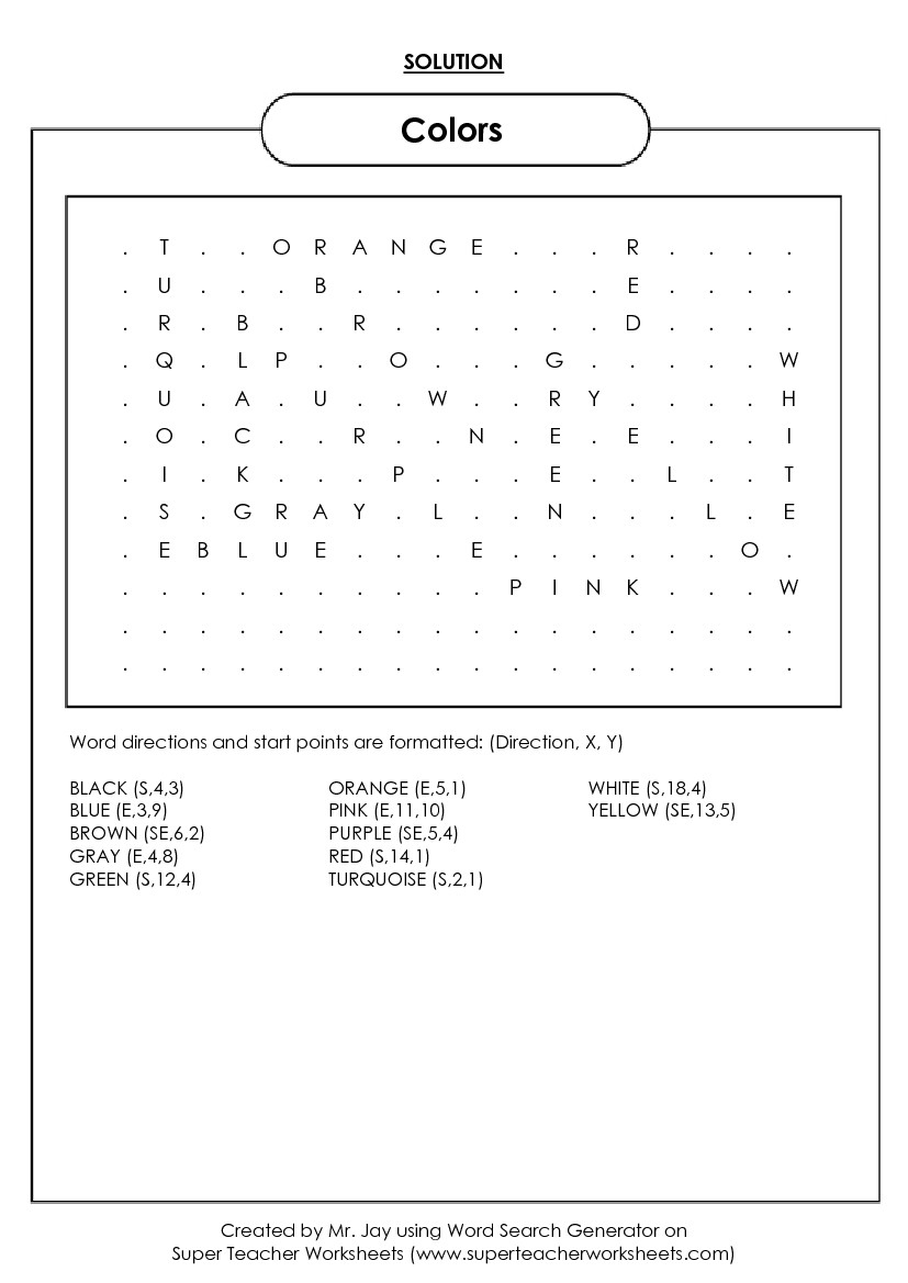 Word Search Puzzle Generator - Word Search Maker Free Printable
