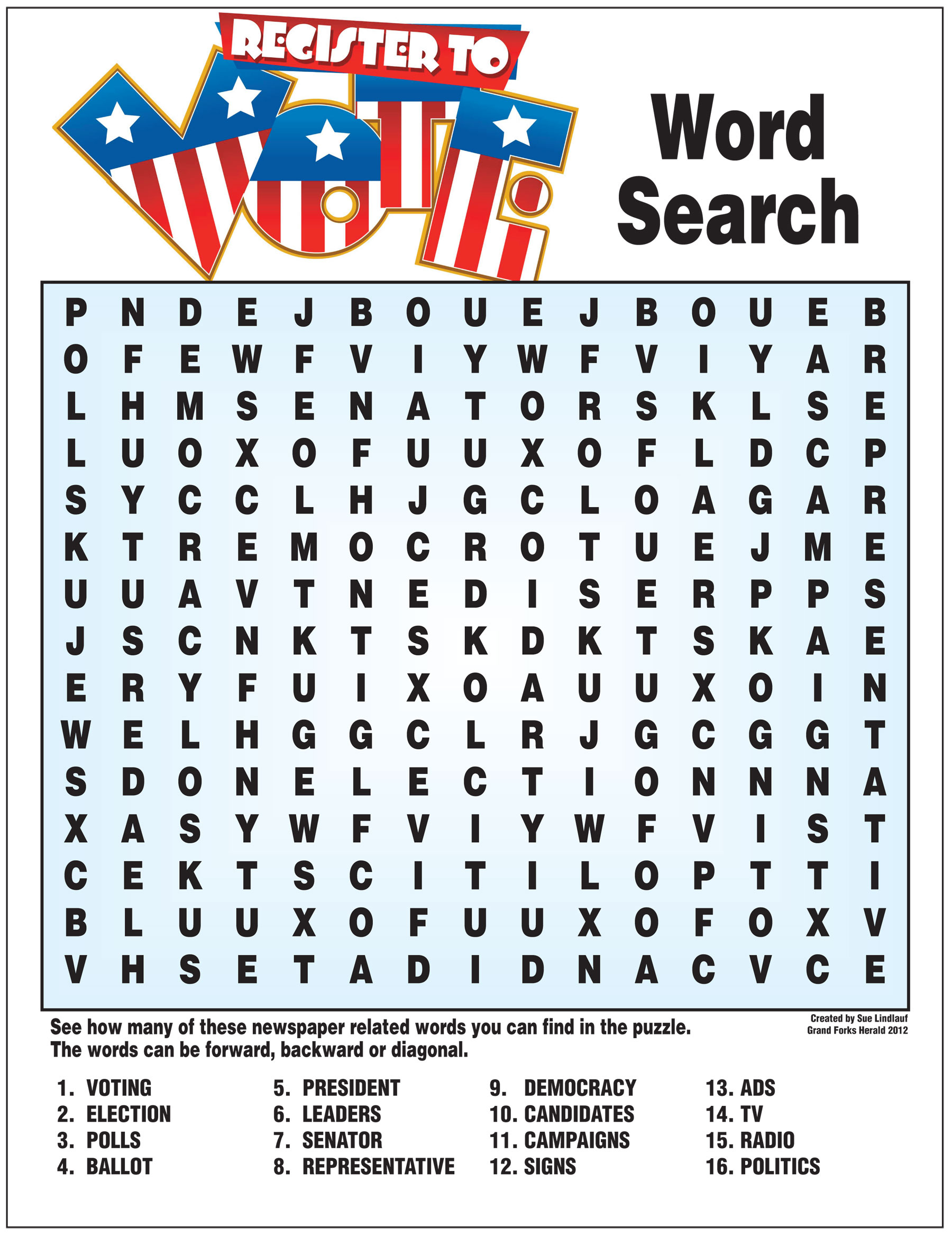 Word Search Puzzle Maker Online Free Printable Elections - Word Search Maker Online Free Printable