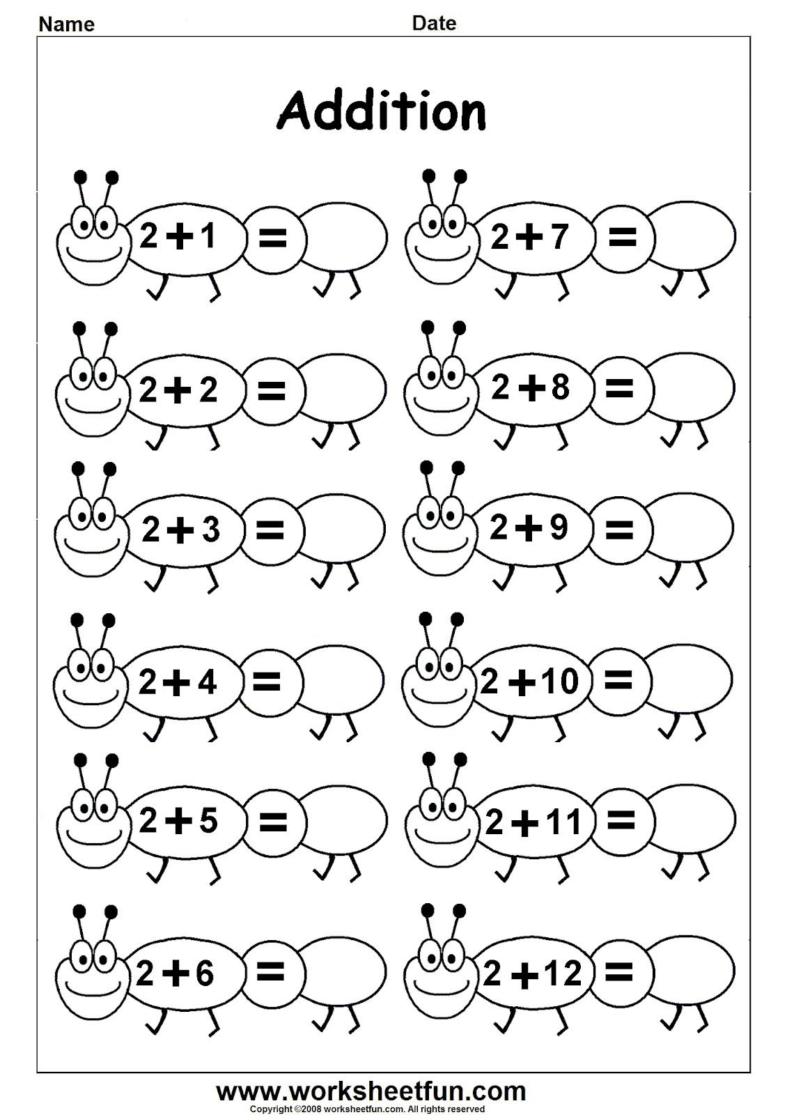 Worksheetfun - Free Printable Worksheets | Ethan School - Free Printable Math Addition Worksheets For Kindergarten