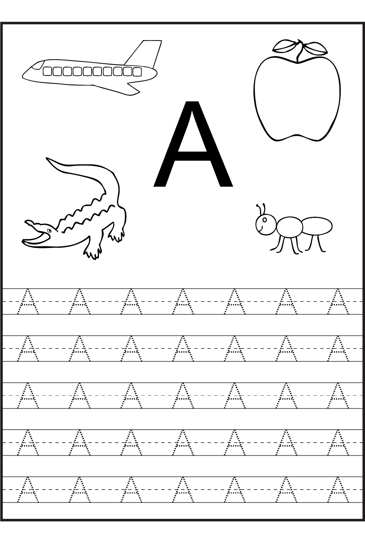 Worksheets Pages : Preschool Alphabet Tracing Worksheets Free - Free Printable Alphabet Pages