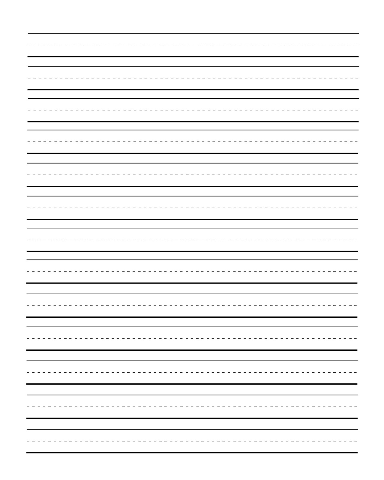 Writing Paper Template For 2Nd Grade - Primary Handwriting Paper - Free Printable Writing Paper For Adults