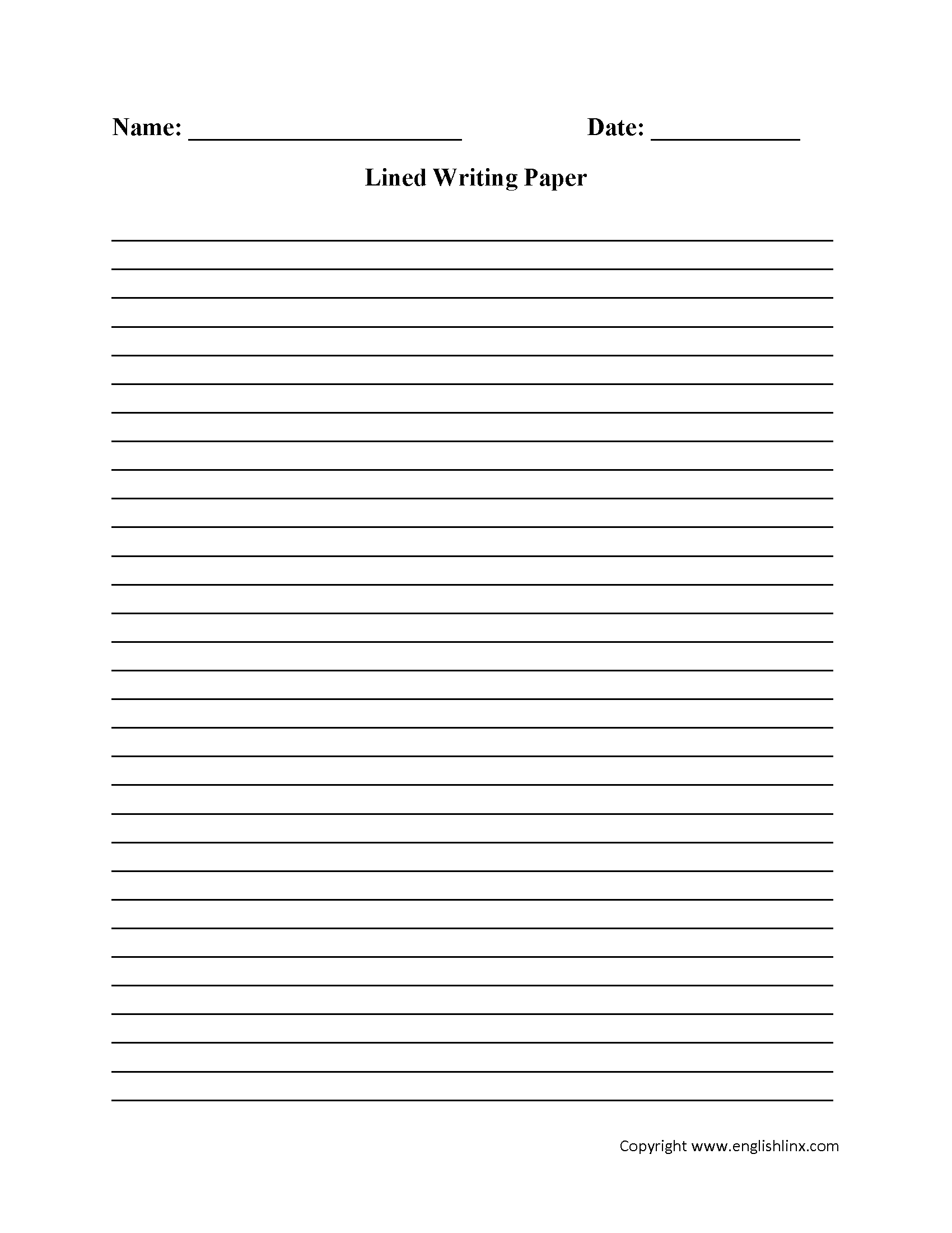 Writing Worksheets | Lined Writing Paper Worksheets - Free Printable Handwriting Paper For First Grade