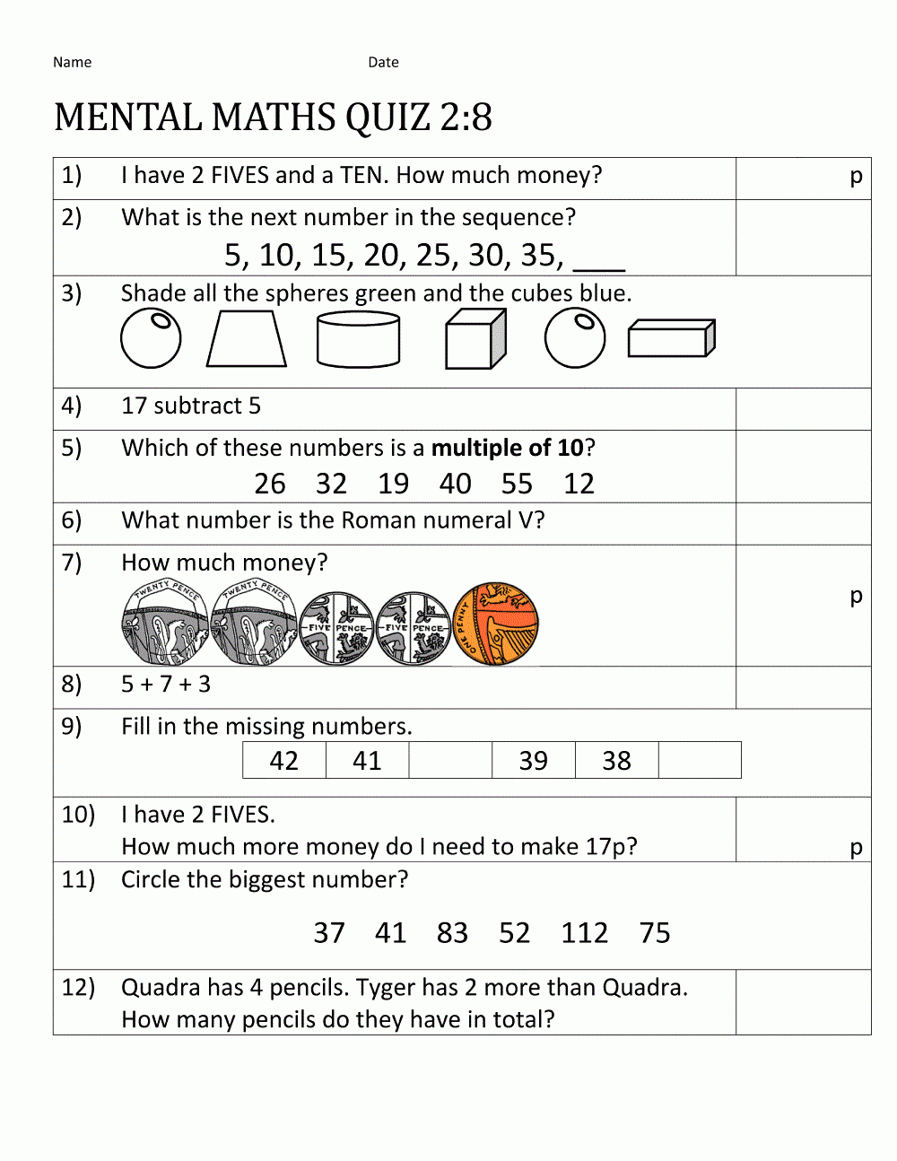 Year 8 Maths Worksheets Printable Free | Learning Printable - Year 2 Free Printable Worksheets