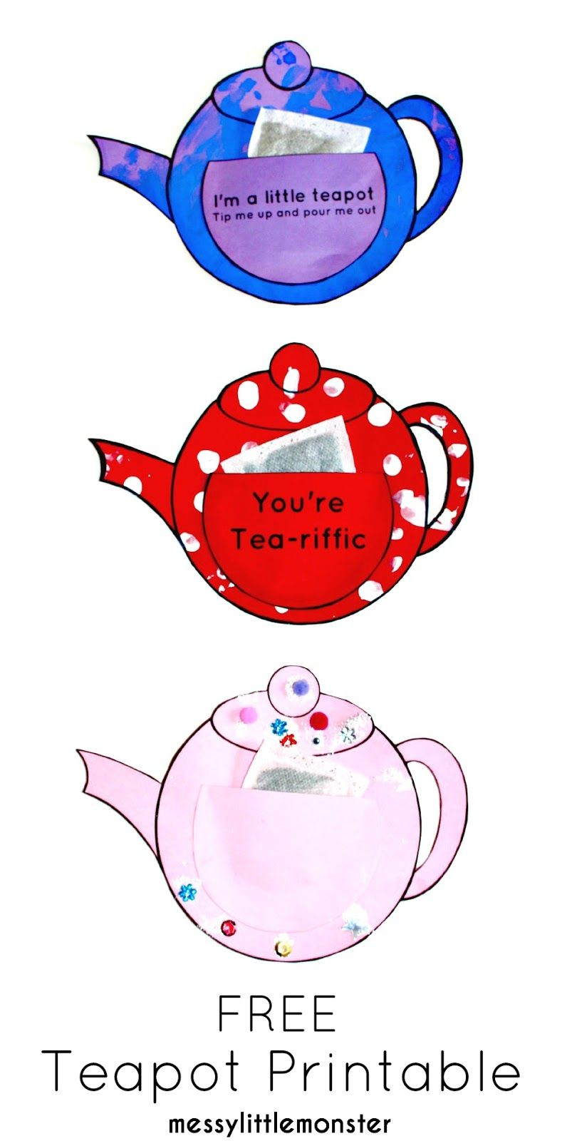 You&amp;#039;re Tea-Riffic Teapot Craft - Free Printable Teapot Template - Free Teapot Printable