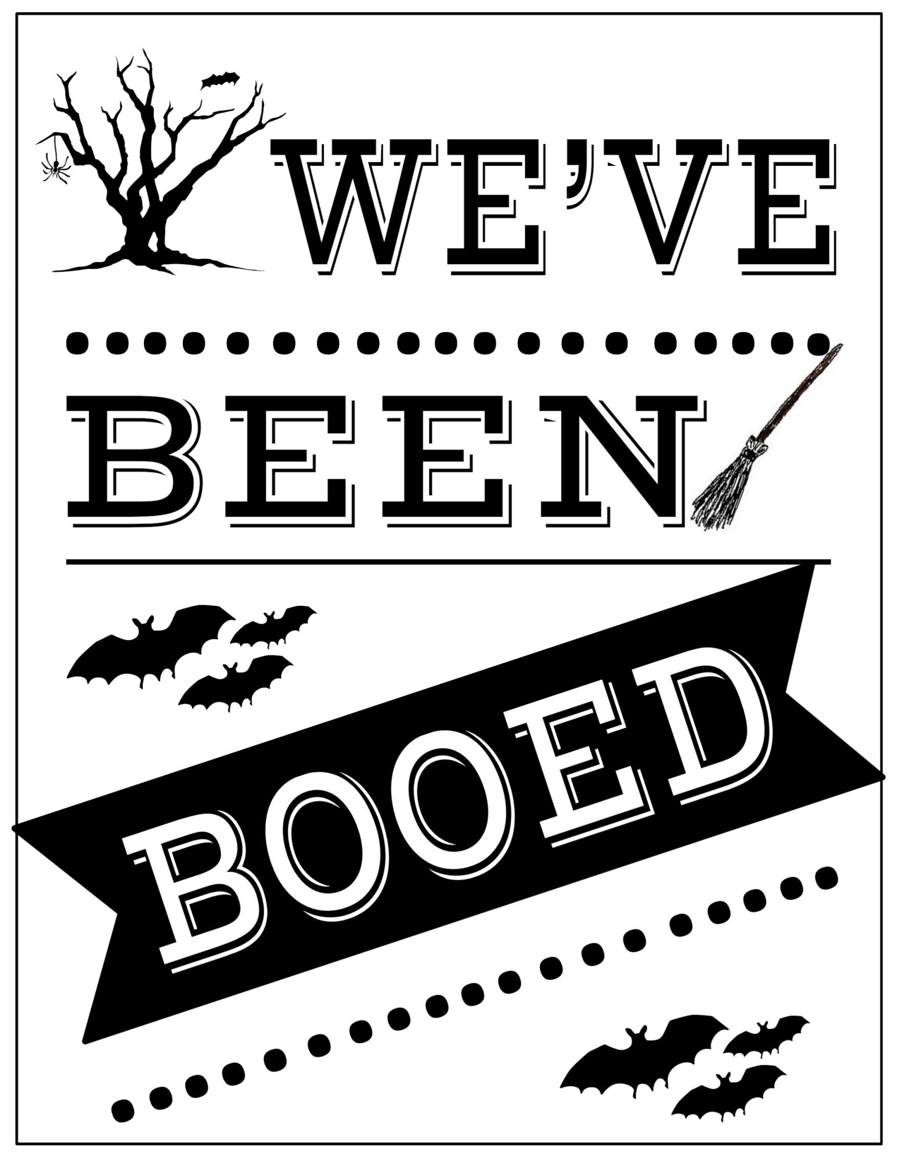 You&amp;#039;ve Been Booed Free Printable Signs | Holiday And Party Ideas - We Ve Been Booed Free Printable