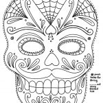 Yucca Flats, N.m.: Wenchkin's Coloring Pages   Moustached Sugar   Free Printable Sugar Skull Day Of The Dead Mask